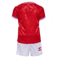 Dánsko Domáci Detský futbalový dres ME 2024 Krátky Rukáv (+ trenírky)